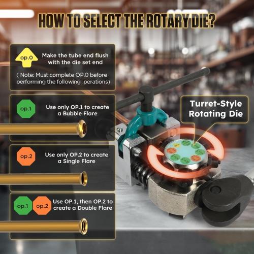 Professional Brake Line Flaring Tool Kit 45 Degree Flare, Single Flare, Bubble Flare, Double Flare for 3/16, 1/4, 5/16, 3/8, Brake Repair Brake Flaring Tools Brake Line and Tubing Flaring Tool