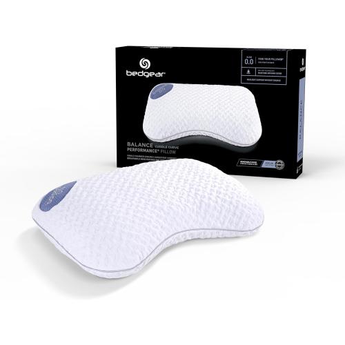 Bedgear Balance Cuddle Curve Performance Pillow - Size 0.0 - Moisture-Wicking Pillow for Side Sleepers - Medium Firmness Bed Pillow- Hypoallergenic, Washable Removable Cover - 20 W x 26 L x 4.75 H