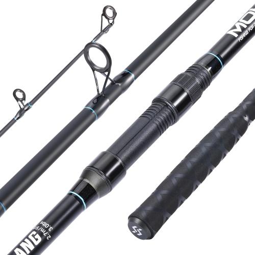 Sougayilang Spinning Fishing Rod, 3-Piece, Carbon Catfish Rod with EVA Comfortable Handle for Catfish and Carp Fishing, Medium/Heavy Power, 9'0/10'0/11'0 (11'0)