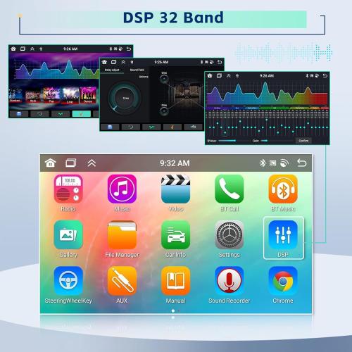 Eonon [8-Core 4 64G] Double Din 7 Inch Android 15 Car Stereo with Wireless Carplay Android Auto, HD Touch Screen Head Unit with GPS WiFi Bluetooth5.0 FM/RDS Radio 32EQ DSP 59UI SWC Backup Camera MIC