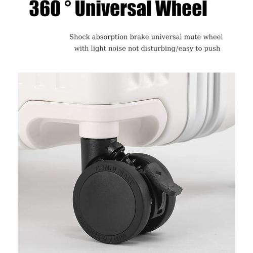 ZMY Carry on Luggage with Charging Port, Lightweight Hardside Suitcase with TSA Lock and Spinner Wheels (Grey, 20 inches)