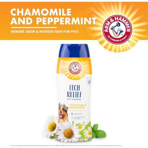 Arm & Hammer for Pets Itch Relief Shampoo, 20oz Chamomile and Peppermint Scent | Professional Quality Dog Itch Shampoo, Free of Sodium Lauryl Sulfate & Parabens