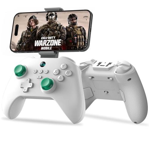 arVin Mobile Gaming Controller for Android, iPhone, iOS, PC, Switch, PS4, Wireless Gamepad with Hall Effect Sensing Joystick/Turbo/Macro Programming/6-Axis Gyro/Motor/Remote Play/Xbox Cloud Game/Steam