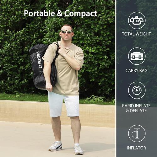 Inflatable Floating Dock Swim Platform, 6 Inch/8 Inch Thick Multi-Person Dock Floats Raft Platform with Storage Bag for Beach Lake Boating Pool