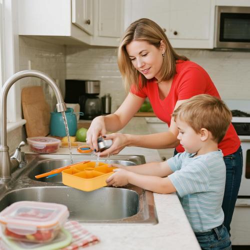 Kids Bento Lunch Box with Thermo: 8oz Insulated with Leak Proof Vacuum - 4 Compartment Hot Food Jar Insulated Lunch Bag - Two Temperature Zones - for Toddler Girls Boys School Trvael (Blue)