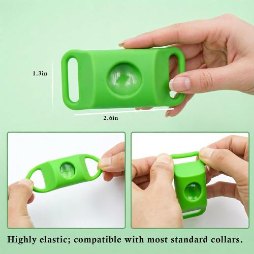 Pendant for Dogs, Adjustable Collar Tag for Small Medium Large Breeds, Water-Resistant Wellness Pendant with 2 Refills (Green)