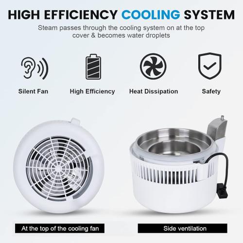 DC HOUSE 1 Gallon Water Distiller Machine, 750W Distilling Pure Water for Home Countertop Table Desktop, 4L Distilled Water Making Machine to Make Clean Water for Home…