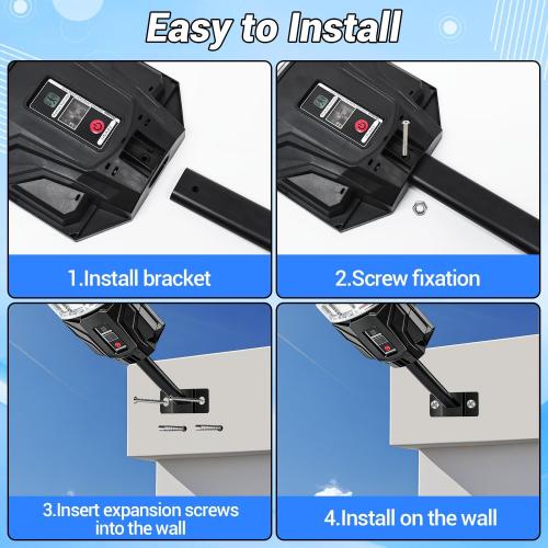 2 Pack Solar Lights Outdoor, IP65 Waterproof Solar Street Motion Sensor Lights with Remote Control, 8000K Dusk to Dawn LED Security Flood Outdoor Light Wide Angle Range for Yard, Garage, Porch, Farm
