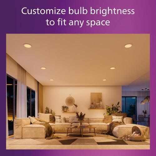 PHILIPS LED 60W Slim 6-inch Canless Downlight 12-Pack Selectable White Multi-CCT 1000 Lumen (12.5W = 60W) Dimmable No Housing Required