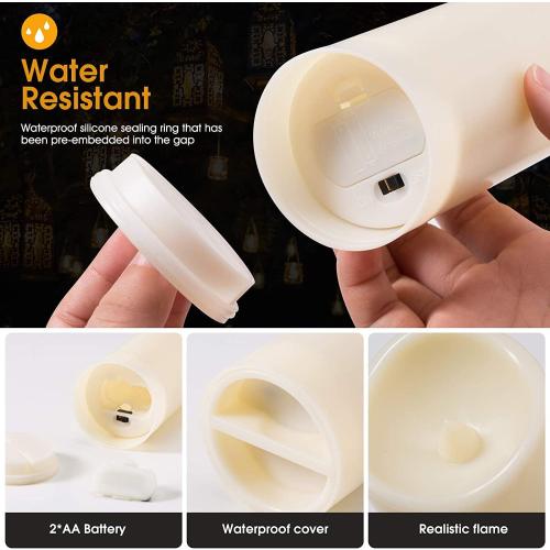 Flameless Candles Battery Operated Waterproof Led Candles Candles with 2 Remotes Contro for Wedding, Party, Birthday