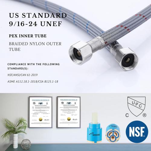 Kitchen Faucet with Pull Down Sprayer SUS304 Stainless Steel High Arc Brushed Nickel Pull Out Kitchen Sink Faucets Utility Laundry Farmhouse Camper Rv Modern for 1 or 3 Hole Sink, KF1-BN