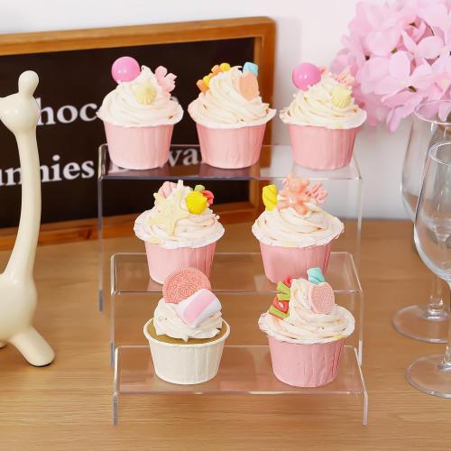 Size Large 10pcs 2 Set Acrylic Risers for Display Clear Perfume Organizer Stands Acrylic Display Risers for Show Figures, Cupcake, Jewelry, Toys, Perfume and More (Large Size)