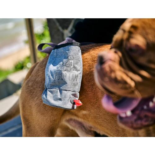 All Fur You Poop Can - Waterproof Dog Waste Bag Dispenser Attaches to Leash, Great for Hiking, Walking & Camping