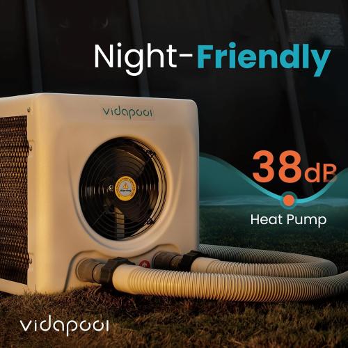 16,000 BTU Swimming Pool Heat Pump Electric Pool Heater for Above Ground Pools Up to 6,000 Gallons,Heating and Cooling Pool Heater 120V