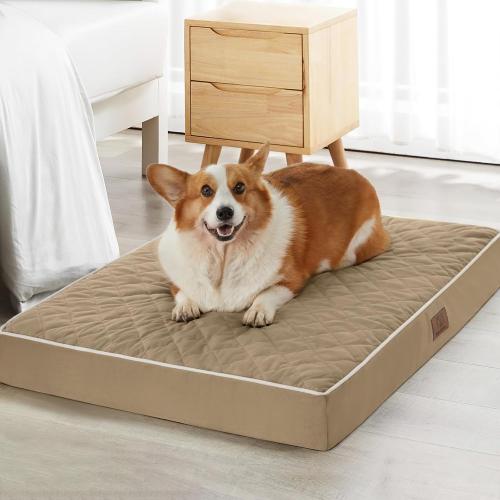 Orthopedic XL Dog Beds Large Sized Dog, Waterproof Extra Large Dogs Bed with Removable Washable Cover, Multi-Needle Quilting Dogs Crate Bed