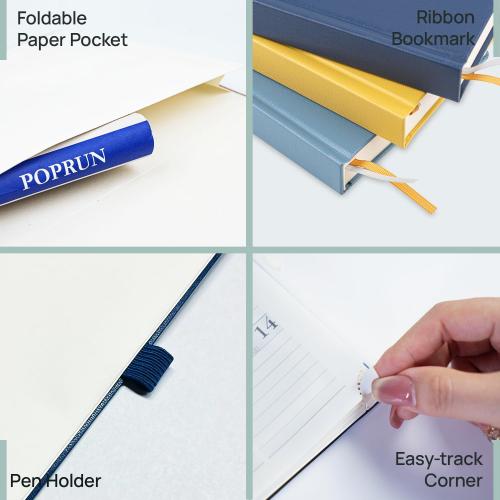 POPRUN Monthly Planner 2026-2027, Large-8 x 10, 18 Month Calendar Book
