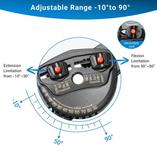 Hinged ROM Knee Brace,Unloader Knee Brace,Knee Immobilizer Brace,ACL, MCL and PCL Injury, Adjustable Orthopedic Support Stabilizer After Surgery, Women and Men-Multi-Angle Adjustment