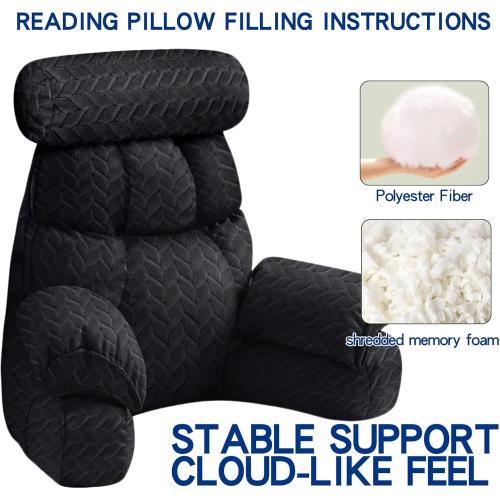 Back Pillow for Bed Sitting Up: Reading Pillow Height Armrest-Bed Pillow for Sitting up & TV Pillows for, Play Games, Working & Relaxing, Comfort Support for TV/Reading