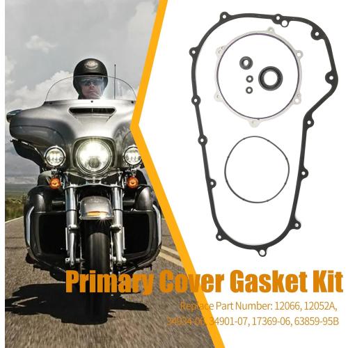 Saihisday 63859-95B Primary Cover Gasket Kit, Replacement for Harley-Davidson Road King Street Glide Electra Glide Ultra Limited FLHTK 2007-2016, Replaces 34934-06 34901-07