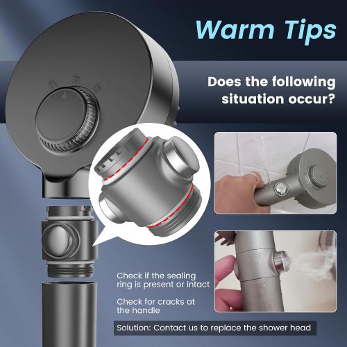 Filtered Shower Head with Handheld, High Pressure 4 Spray Mode Showerhead with Filters, Water Softener Filter Beads for Hard Water with ON/OFF Switch for Pets - Remove Chlorine (Gray)