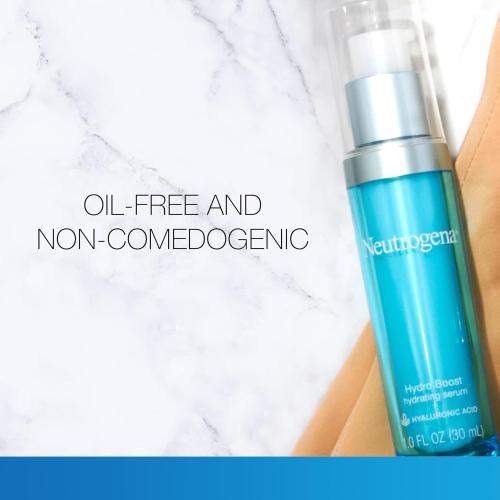 1oz Neutrogena Hydro Boost Hydrating Hyaluronic Acid Serum, Hydrating Face Moisturizer For Dry Skin, Oil-Free Non-Comedogenic Moisturizer, 1 FL OZ