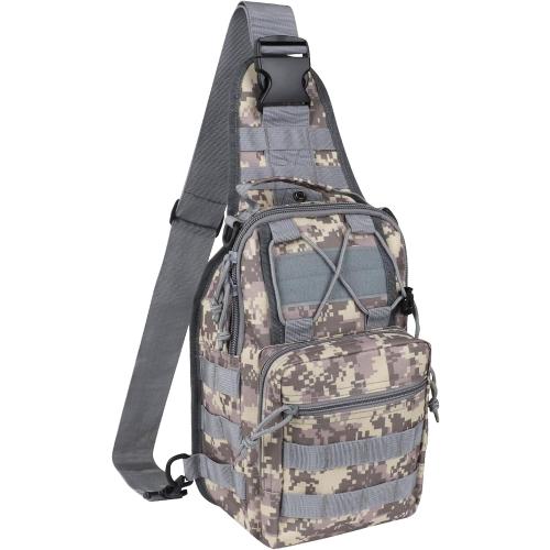 Qcute Tactical Backpack, Waterproof Military Cross-body Molle Sling Shoulder Backpack Chest Bag for Outdoor Every Day Carry