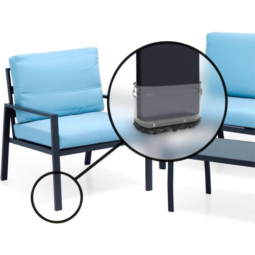 Slipstick GorillaOutdoor Berber Furniture Feet Pads with Clear Sleeve Sock (8 Pack) Weatherproof Outdoor Furniture Sliders for Rectangular Legs