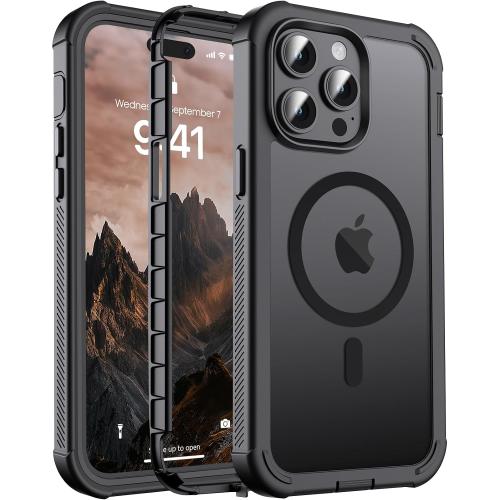 jaroco Magnetic for iPhone 14 Pro Max Case Heavy Duty Protection Black