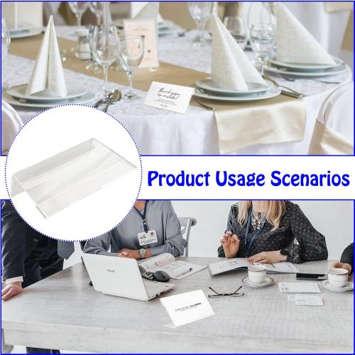 Bonsicoky 10 Pack Mini Clear Acrylic Sign Display Holder, L Shaped | Name Card Price Card Display Stand, For Office, Store, Restaurant, 3.5 x 2.5 In