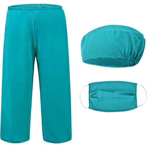 Size 120 Doctor Costume for Kids & Toddlers 9Pcs Scrubs Set for Boys & Girls Ages 3-12, Halloween, Career Day, Dress-Up Play