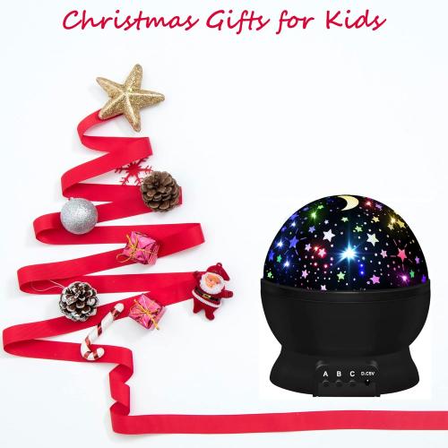 Night Light for Kids,Boys Toys for 3 4 5 6 7 8 Year Old Boys,Star Projector 360 Degree Rotation - 4 LED Bulbs 16 Light Color Changing with USB Cable,Lamp Ceiling Lights for Kids Bedroom