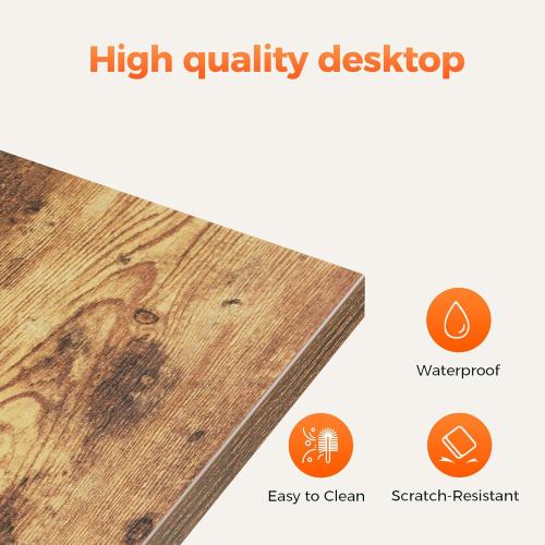 Mericonia 59 inch Large L Shaped Desk, Simple Corner Gaming Desk with CPU Stand & Hooks, Computer Desk for Home, Bedroom & Office Workspace, Rustic Brown