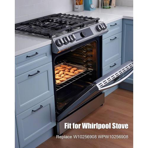 W10256908 Oven Rack Fit for Whirlpool Range Stove Oven, 24 x 15.75 Inch Oven Baking Rack Replace W10138079, 3195710, W10179196, 304 Stainless Steel, 2 Pcs