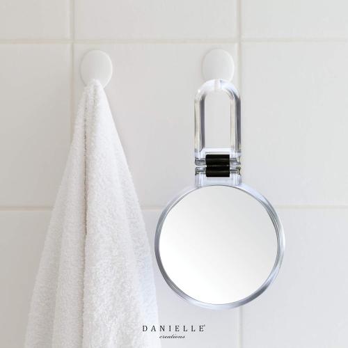 Danielle Creations 5.5-Inch Folding 2-Sided Hand Mirror, 10x Magnification, Acrylic