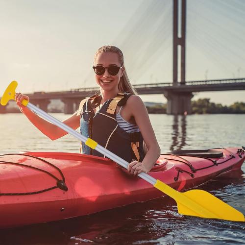 LIOOBO Telescopic Kayak Paddle - 2Pcs Plastic Aluminum Canoe Oar, Boating Accessories River Tubing Paddles