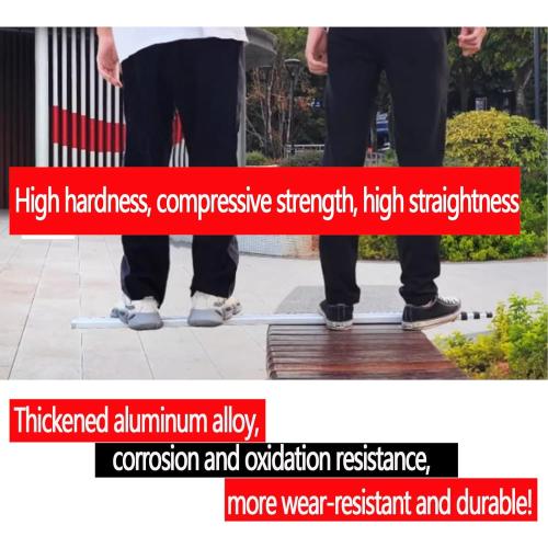 9-Foot Aluminum Grade Rod - 10ths，Grade Rod，Grade Stick for Laser Level，Survey Rod，Grade Rods，Survey Pole，With Bubble Level, 3-Stage Telescopic，Double-Sided Scale Telescopic Leveling Rod