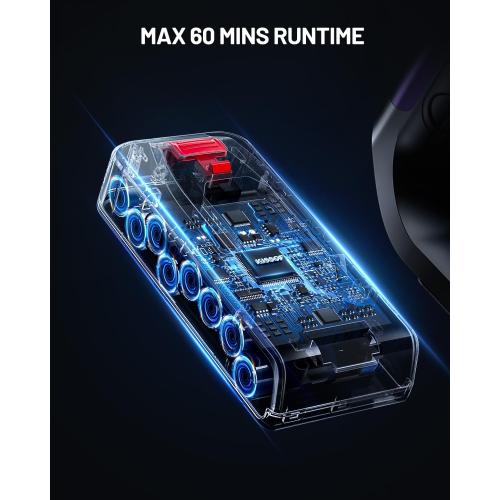 Cordless Vacuum Cleaner, 550W/45KPA Self-Standing Vacuum Cleaners for Home, Max 60Mins Anti-Tangle Stick Vacuum with Aromatherapy, Dual-Handheld Lightweight Vacuum for Pet Hair, Carpets, Hardwood