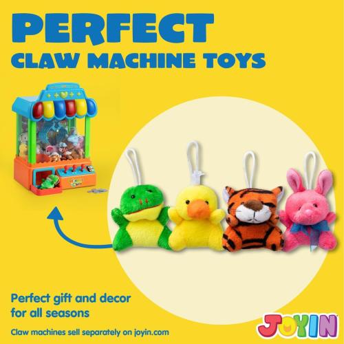 JOYIN 36 Pack Mini Animal Plush Toy Assortment (36 Units 3 Each),Bulk Stuffed Animals Party Favors for Kids, Small Animals Plush Keychain Decoration, Carnival Prizes, Easter Treasure Box Toys