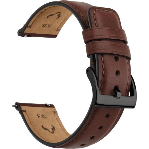 Fullmosa Watch Bands,18mm 19mm 20mm 22mm 24mm Quick Release Leather Watch Band Strap - Burnished Leather Watch Band Vintage Wristband
