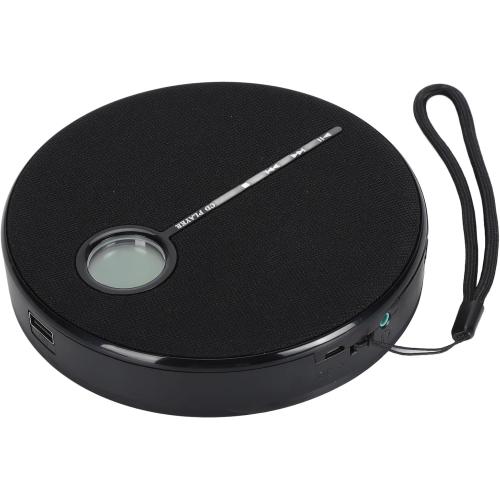 Color Black CD Player Portable, Desktop CD Music Player with Bluetooth and Speakers, Memory Play, Support Most Cd Formats Such As Cd, Cd Rw, Mp3, Anti Skip Rechargeable CD Players for Home