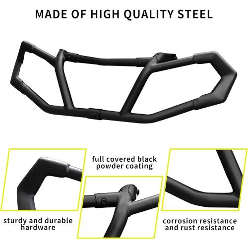 Front Bumper for Can am Outlander 12-25, Heavy Duty Steel Front Bumper Guard Brushguard Protector Bar for Can Am Outlander G2 450 500 570 650 800 850 1000 MAX 2012-2025 Accessories, Replace #715004837