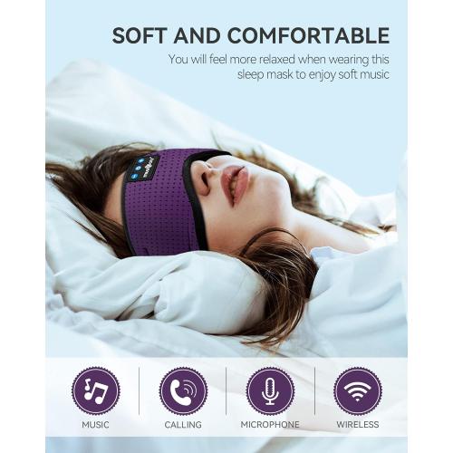 MUSICOZY Sleep Headphones Bluetooth 5.4 Headband Headphones Super Soft & Breathable, Wireless Sleeping Eye Mask Earbuds Earphones for Side Sleepers Mom Women Cool Tech Gadgets Gifts