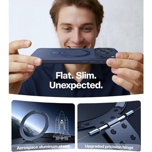 TORRAS for iPhone 17 Pro Max Case with Stand, [Fit for MagSafe] [Military-Grade Protection] [Camera Control] Translucent Slim for iPhone 17 Pro Max Phone Case Anti-Fingerprint Ostand, Deep Blue