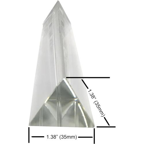 Amlong Crystal 2.5 inch Optical Glass Triangular Prism for Teaching Light Spectrum Physics and Photo Photography Prism, 60mm