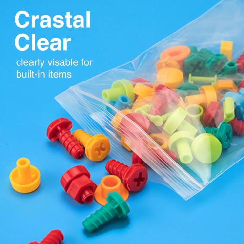 Plastic Bags, 1200pcs 4 x 6 inch 2 mil Thick, Zip Bag, Clear Jewelry Bags, Baggies with Resealable Zip Bag for Small Business, Daily Vitamin, Jewelry, Candy