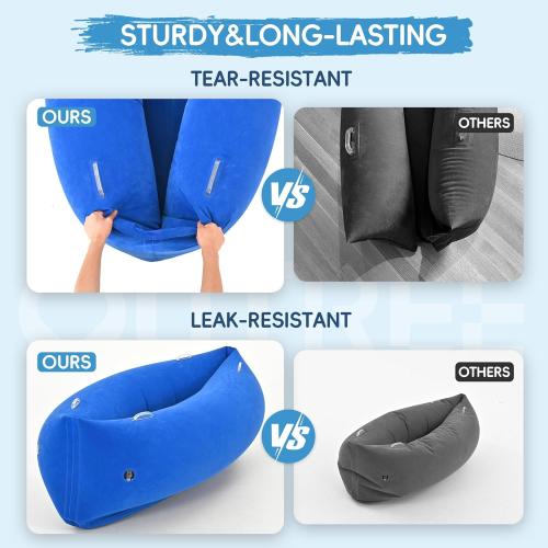OUTREE Sensory Chair for Kids,60 Includes Electric Air Pump,Inflatable Sensory pod for Children, Sensory Toys for Kids with Autism,Sensory Peapod,Blue