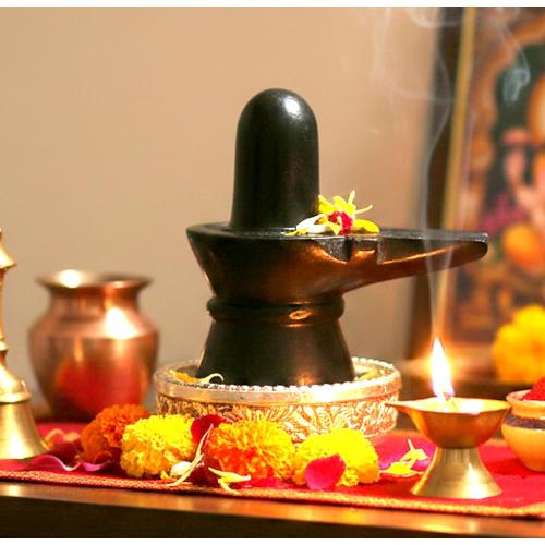 StonKraft Marble Shiva Lingam Shiv Ling Idol Murti Statue Adiyogi (Black Lingam)