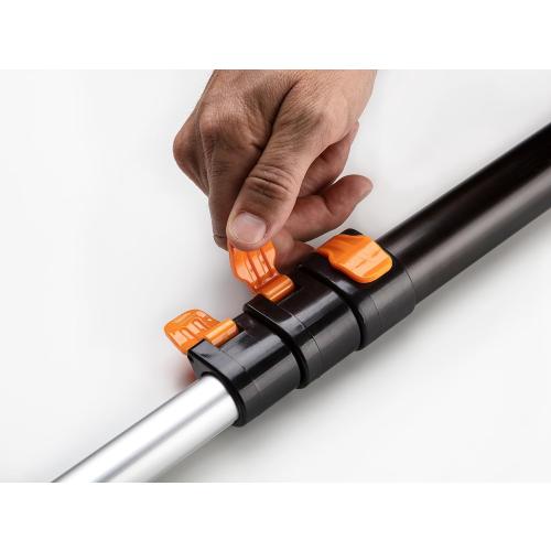 5-8 ft Long Telescopic Extension Pole // Multi-Purpose Extendable Pole with Universal Twist-on Metal Tip // Lightweight and Sturdy // Best for Painting, Dusting and Window Cleaning