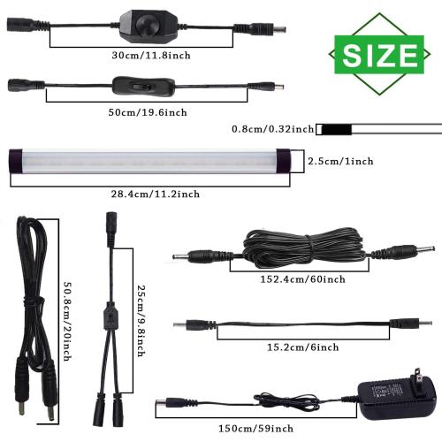 AIBOO LED Under Counter Light Rigid Bar Kit, Plug in Corded Under Cabinet Lighting with 12V LED Dimmable Switch for Counter Shelf Showcase Display Lighting (6 Panels,Warm White)