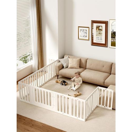 VBABY Baby Playpen, Plastic Play Pen for Babies and Toddlers 1-3, 12 Panels Large Kids Playyard, Indoor & Outdoor Baby Fence, 66 x 51, White